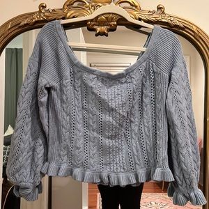 H&M baby blue knit sweater